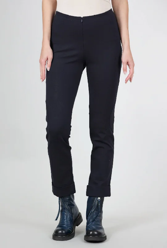 Ponte Tomba Pant, Navy Relaxed Women's Beachy