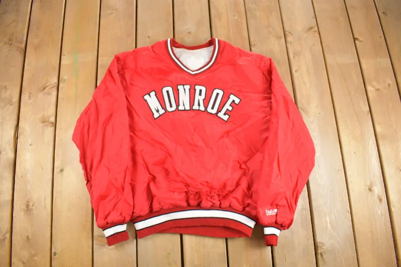 Vintage 1980s DeLong Monroe Pullover Windbreaker Jacket Streetwear Style for 