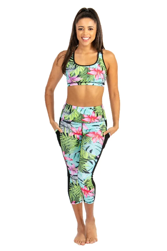 Bali Escape Capri Leggings Sporty Women's Athleisure  Sporty Women's Athleisure 