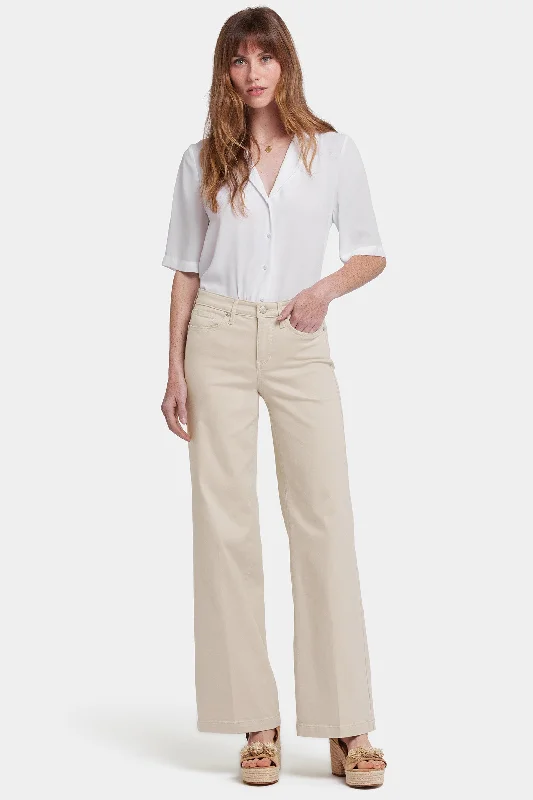 Teresa Wide Leg Jeans - Feather Artistic Women's Hand - painted