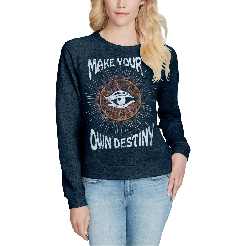 Jessica Simpson Womens Make Your Own Destiny Sweatshirt, Blue, Small Business Business Jessica Simpson Womens Make Your Own Destiny Sweatshirt, Blue, Small Business Business