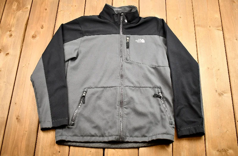 Vintage 1990s The North Face Two Tone Full Zip Shell Jacket Sweater Refined Women's Velvet