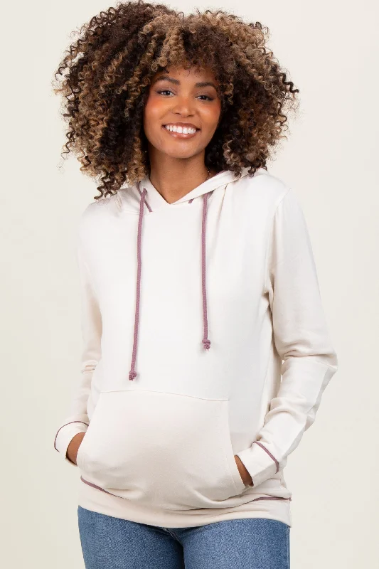 Cream Mauve Contrast Drawstring Maternity Hoodie Bold Women's Animal Print Bold Women's Animal Print Cream Mauve Contrast Drawstring Maternity Hoodie Bold Women's Animal Print Bold Women's Animal Print