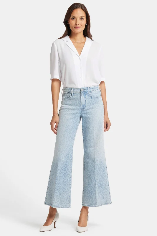 Mia Palazzo Ankle Jeans - Alpine Spirit Cozy Women's Sherpa - lined