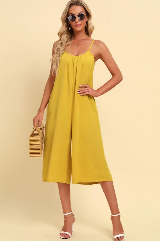 Spaghetti Strap Scoop Neck Jumpsuit French