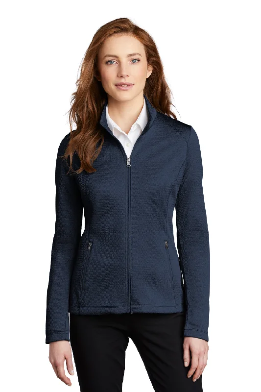 Port Authority Womens Diamond Fleece Full Zip Jacket - Heather Dress Blue Navy - Closeout garde Port Authority Womens Diamond Fleece Full Zip Jacket - Heather Dress Blue Navy - Closeout garde