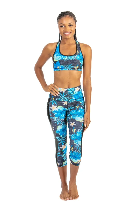 Linen Blossom Capri Legging Hip Women's Urban Hip Women's Urban