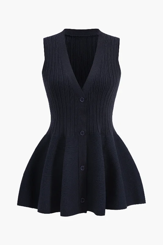 Knit Puff Sleeveless Vest Modern Women's  Modern Women's 