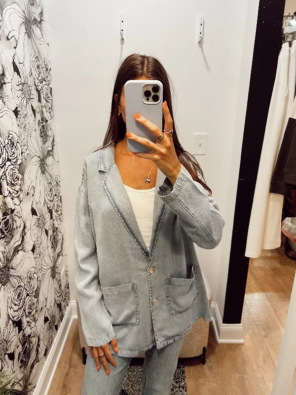 Stanton Alana Denim Blazer Sleek Women's 