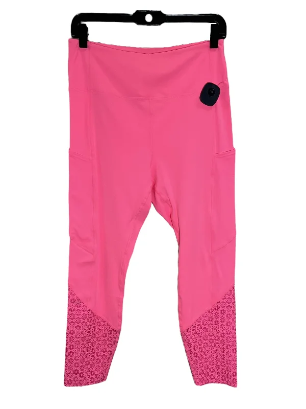 Athletic Leggings By Zyia In Pink, Size: L Dynamic Women's High - energy