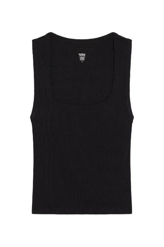 Tash Tank - Black Rib Laid - back Women's Vibe Laid - back Women's Vibe