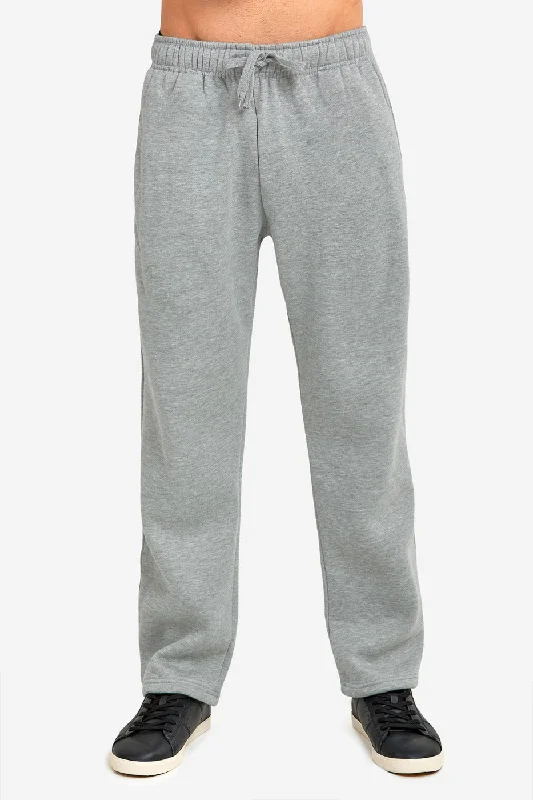 KNOCKER MEN'S HEAVY WEIGHT FLEECE SWEATPANTS (SP1000_H.GRY) Unique Women's Upcycled