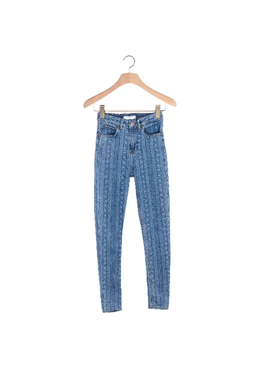 Jean skinny étoiles Monochromatic All - in - one Monochromatic All - in - one