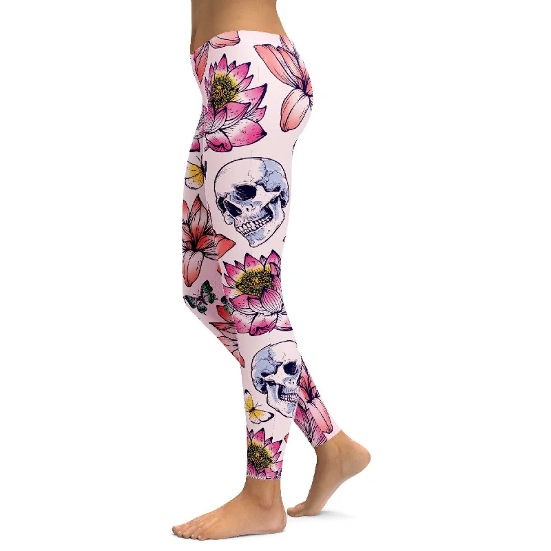 Skulls & Lotus Leggings Cool Women's Skate