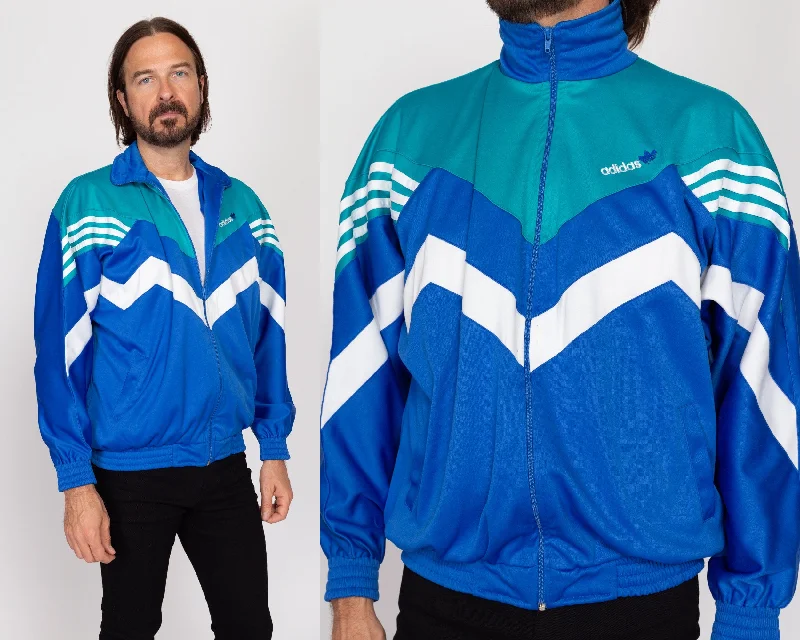 Large 90s Adidas Equipment Blue Color Block Track Jacket Adventure