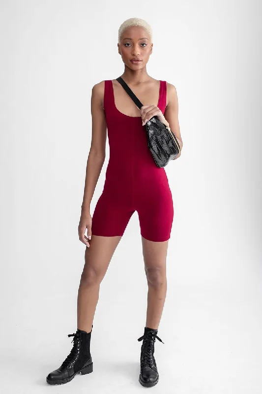 Biker Short Romper Raspberry Dynamic Women's High - energy