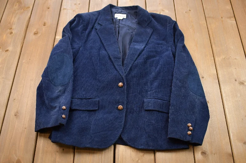 Vintage 1990s Liz Allen Corduroy Blazer Jacket Business