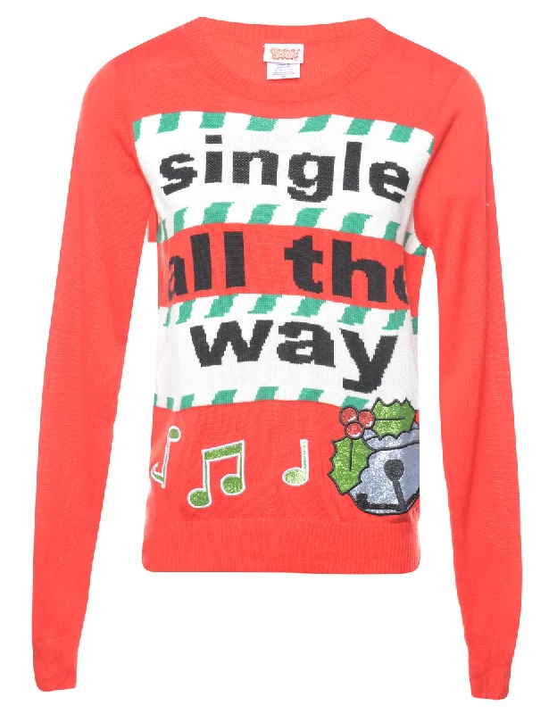 Festive Print Christmas Jumper - M Women