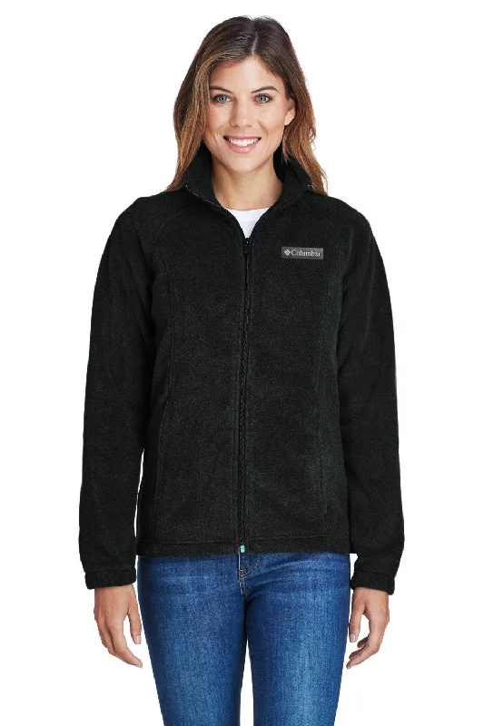 Columbia Womens Benton Springs Full Zip Fleece Jacket - Black - Closeout Trendy Women's 