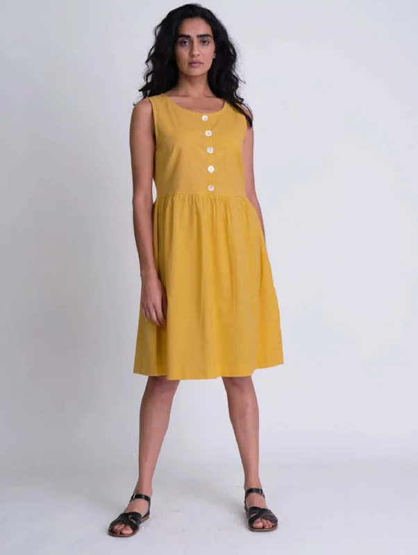 Faye Cotton & Linen Casual Day Dress | Mango Hip Women's Retro
