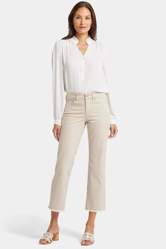 Marilyn Straight Ankle Jeans In Petite - Feather Earthy Women's Hemp - based
