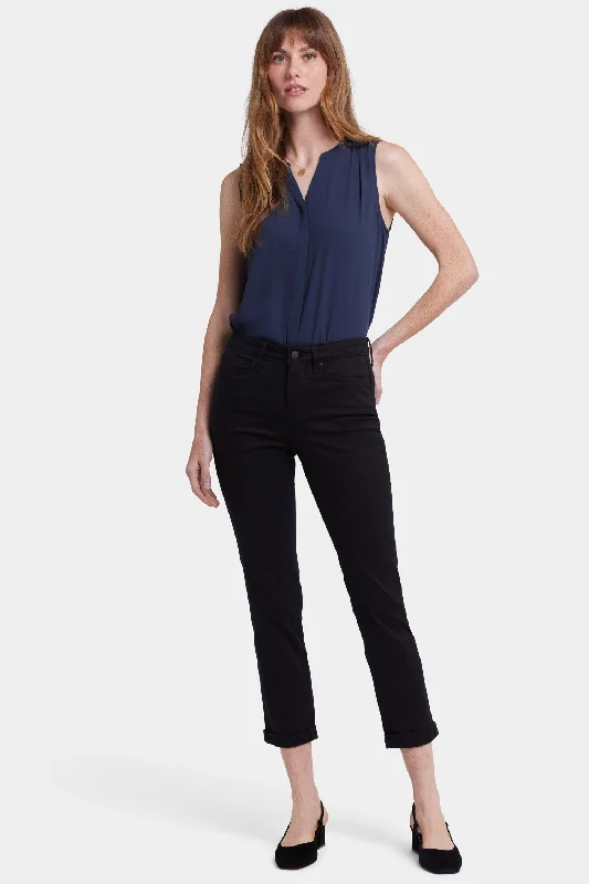 Sheri Slim Ankle Jeans - Black Elegant Women's 