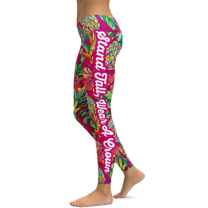 Stand Tall, wear a Crown Leggings Hip Women's Retro