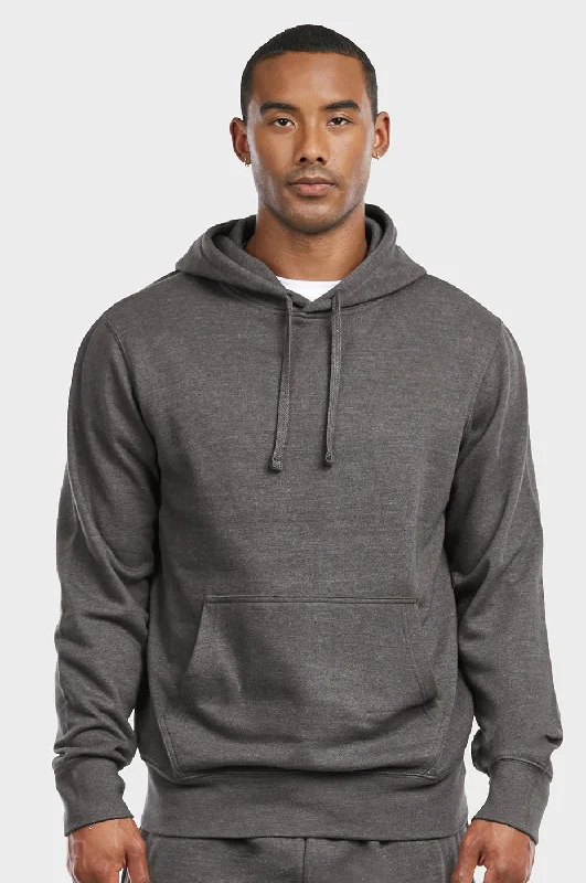 ET TU MEN'S LIGHTWEIGHT FLEECE PULLOVER HOODIE (HD1020E_CH-GR) Compression Compression ET TU MEN'S LIGHTWEIGHT FLEECE PULLOVER HOODIE (HD1020E_CH-GR) Compression Compression
