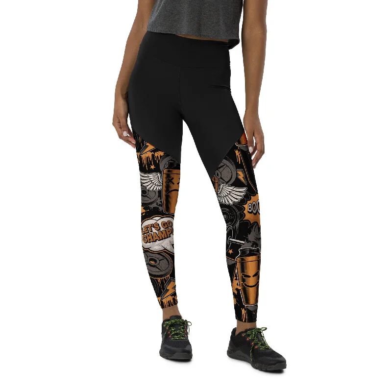 Gym Passion Compression Leggings Sporty Women's Tennis