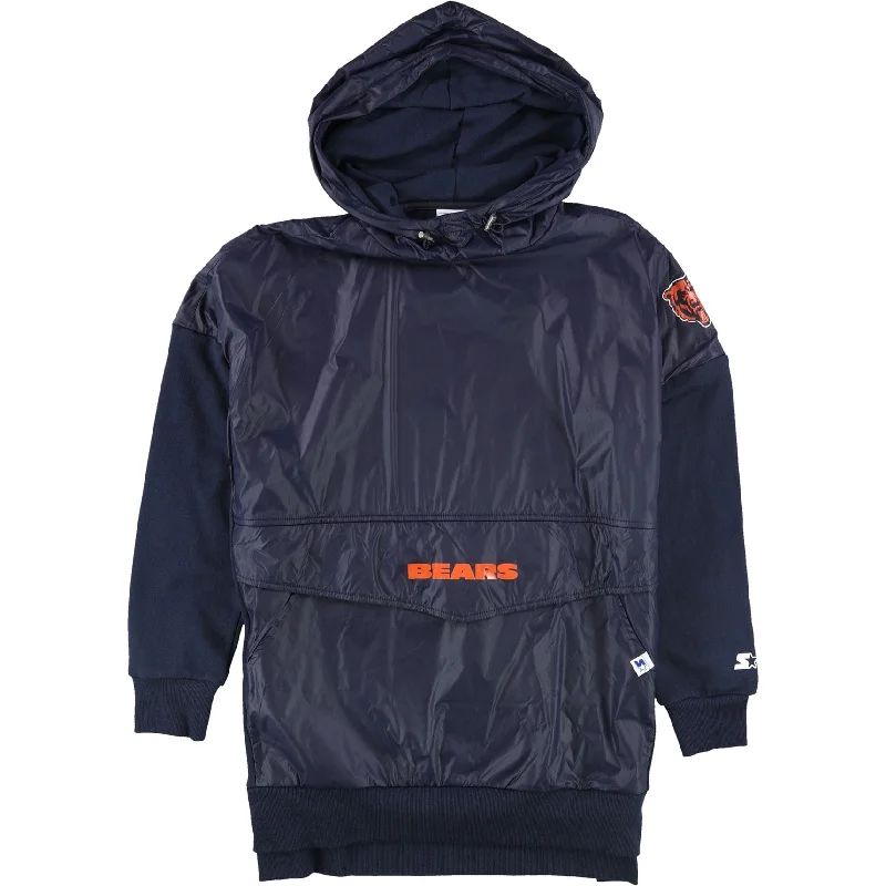 STARTER Womens Chicago Bears Hoodie Sweatshirt, Blue, Medium performance