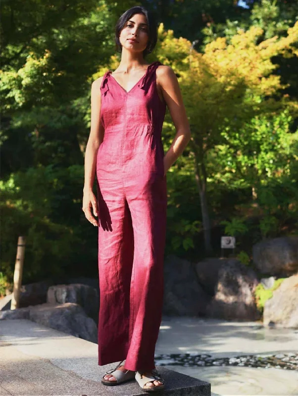 Floss Women's Linen Jumpsuit | Berry Edgy Women's Punk