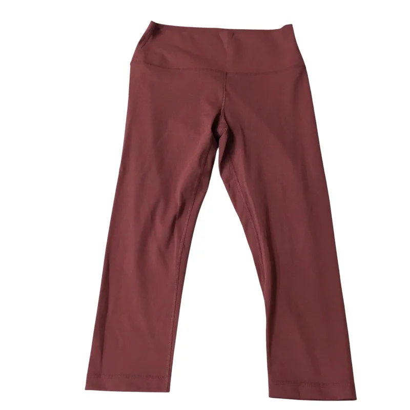 Athletic Leggings By 90 Degrees By Reflex In Red, Size: Xl Classic Women's Pin - striped