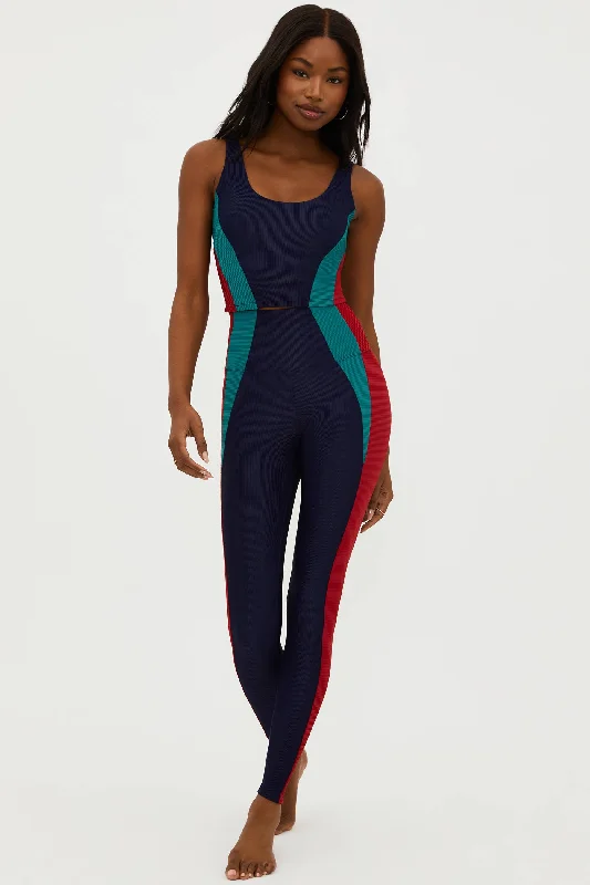 Marty Legging Ultramarine Colorblock Athletic Women's High - 