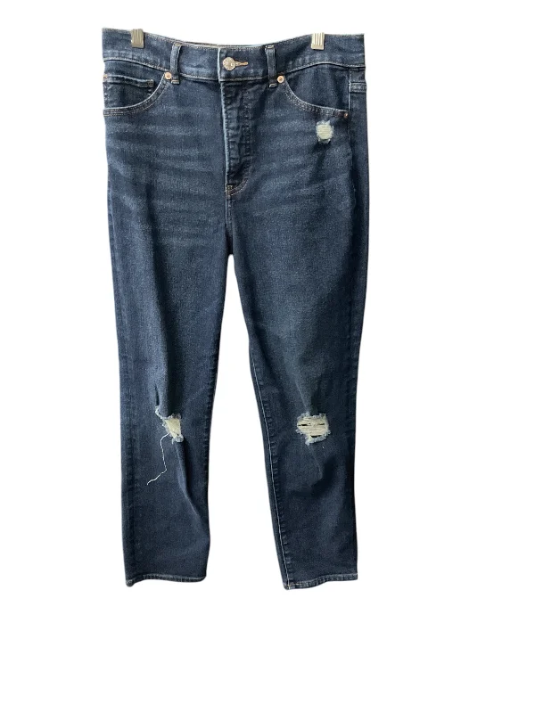 Jeans Straight By Express In Blue Denim, Size: 6 Preppy Women's College