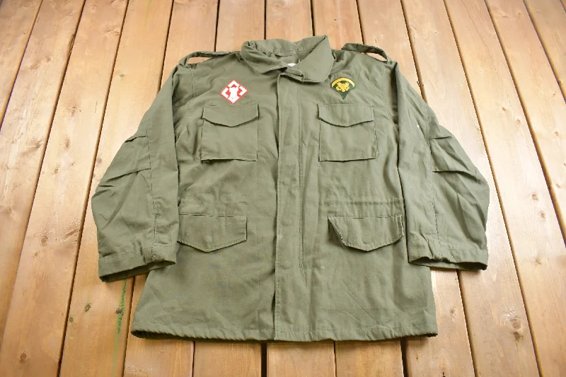 Vintage 1990s M-65 US Military Field Coat Feminine Women's Style 