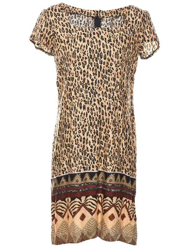 Leopard Print Dress - M Confident Women's Power