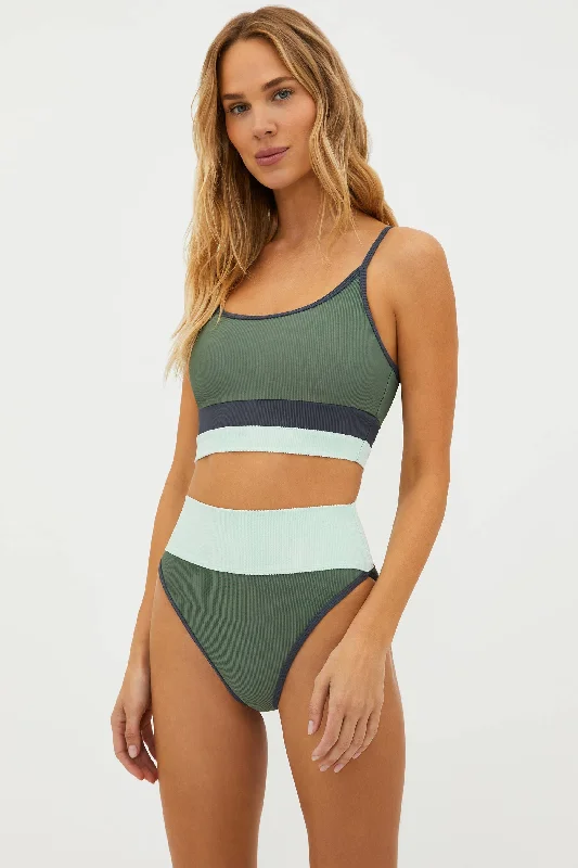 Eva Top Palm Paradise Colorblock Minimalist Women's Casual