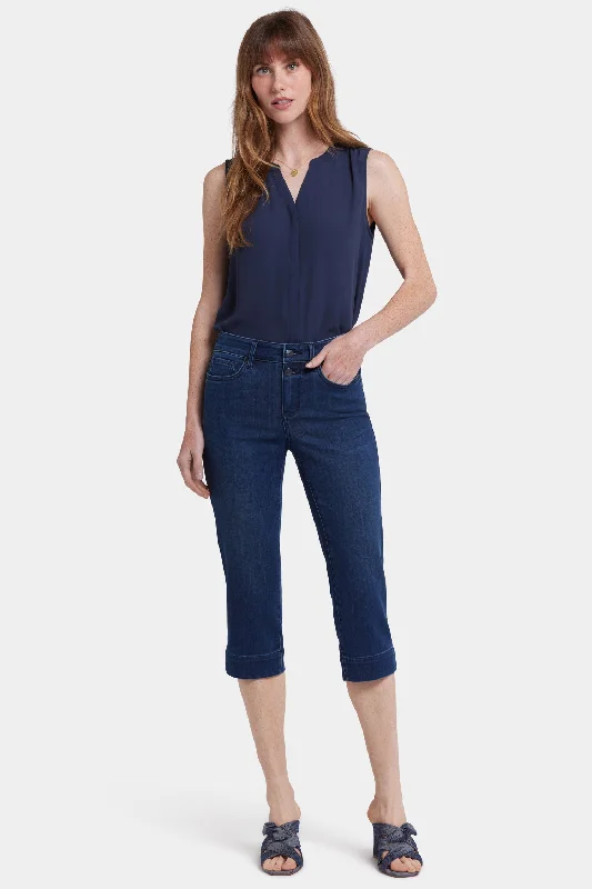 Marilyn Straight Crop Jeans - Ibiza Blues Luxurious Women's High -  end