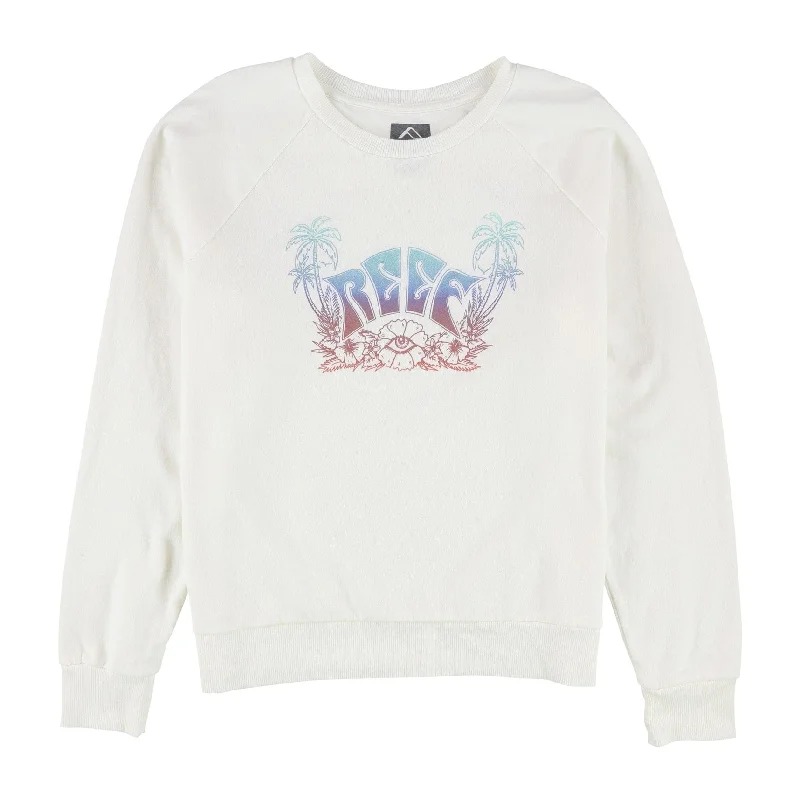 Reef Womens Logo With Eye Sweatshirt, White, Large Trendy Women's Oversized Trendy Women's Oversized Reef Womens Logo With Eye Sweatshirt, White, Large Trendy Women's Oversized Trendy Women's Oversized