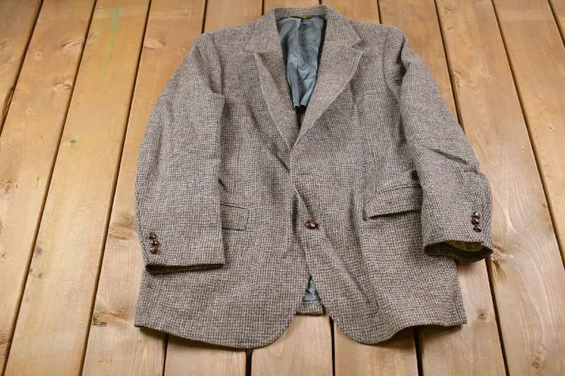 Vintage 1990s Tweed Blazer Jacket Artistic Women's Avant - 