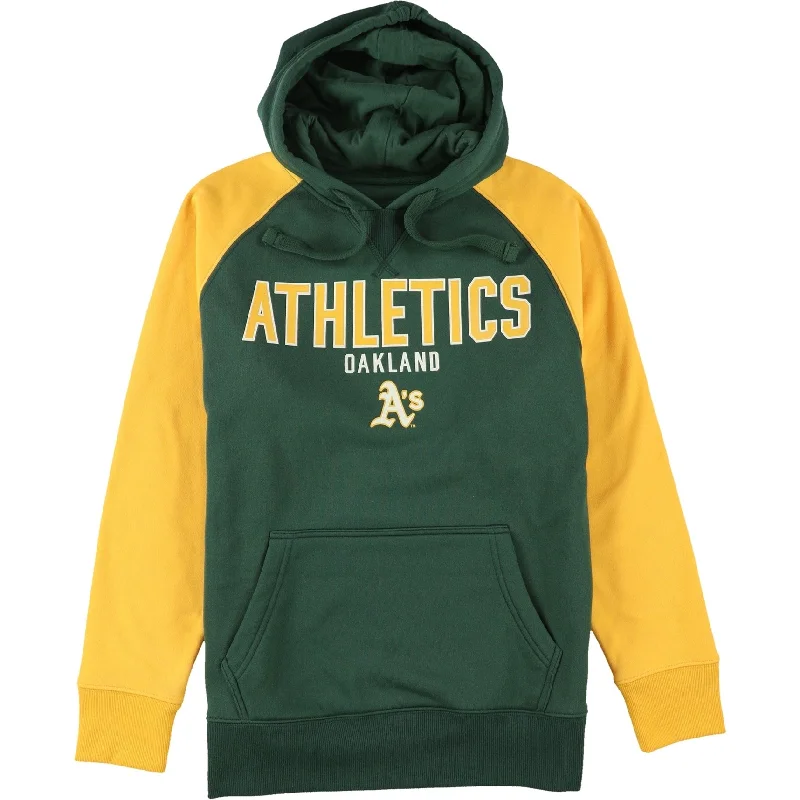 G-III Sports Womens Oakland Athletics Hoodie Sweatshirt, Green, Large Compression