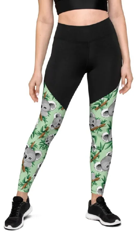 Cute Koala Compression Leggings Women