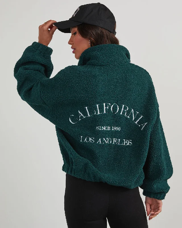 California Teddy Fleece Half Zip Jacket European