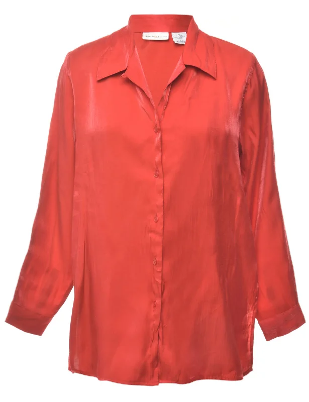 Red Evening Shirt - M Tough Women's Military - inspired