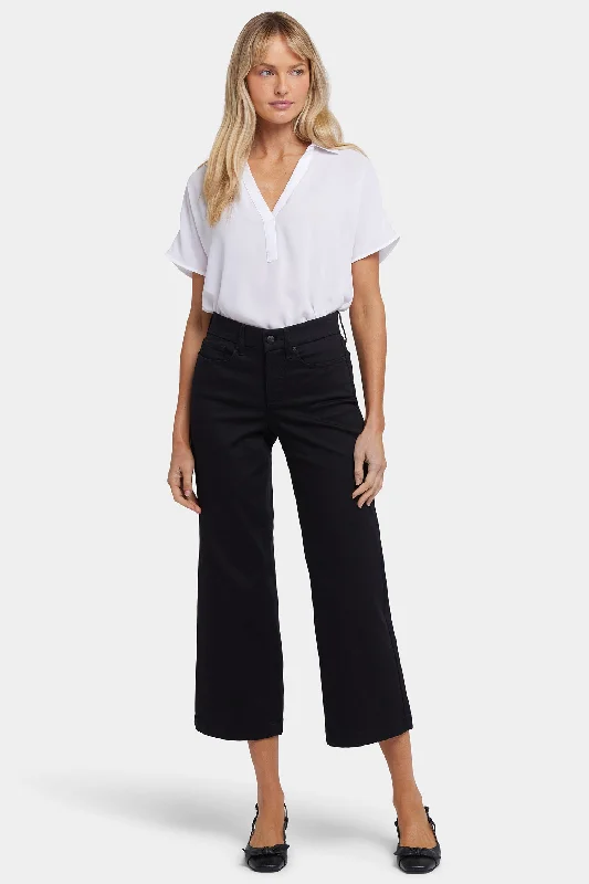 Waist-Match™ Teresa Wide Leg Ankle Jeans - Black Modern Women's 
