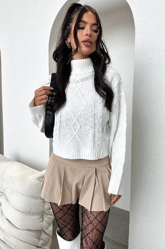 Rian Knit Jumper - White Dynamic Women's High - energy