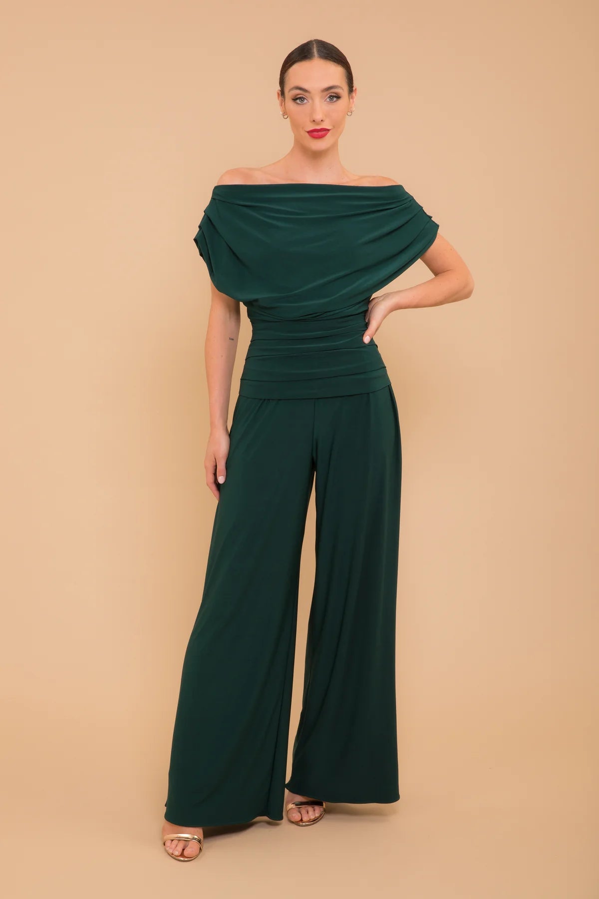 CARBON JERSEY JUMPSUIT (FOREST GREEN) Unique Women's Upcycled