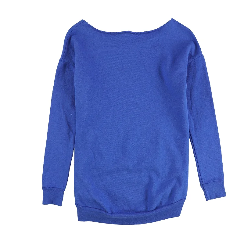 Sparkle & Fade Womens Raw Edge Neckline Sweatshirt French French
