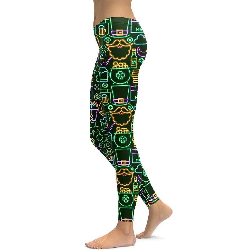 St. Patrick's Celebration Leggings Practical Women's Multi - 