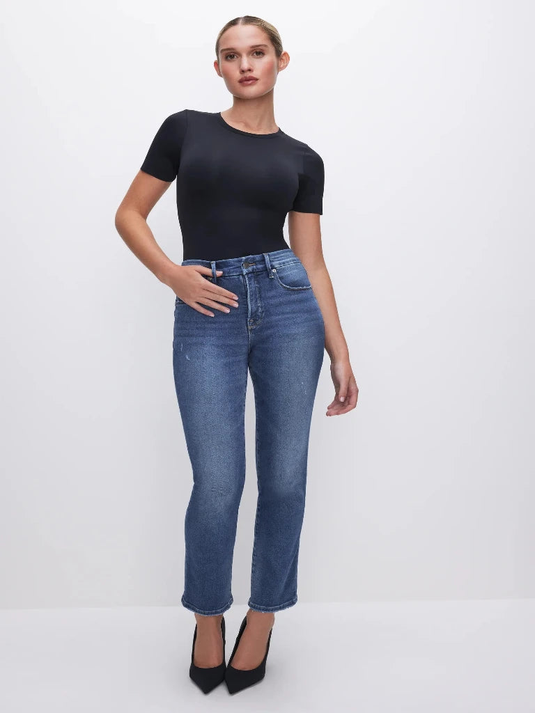 Good American Good Legs Straight Indigo271 Stylish Women's Tropical 
